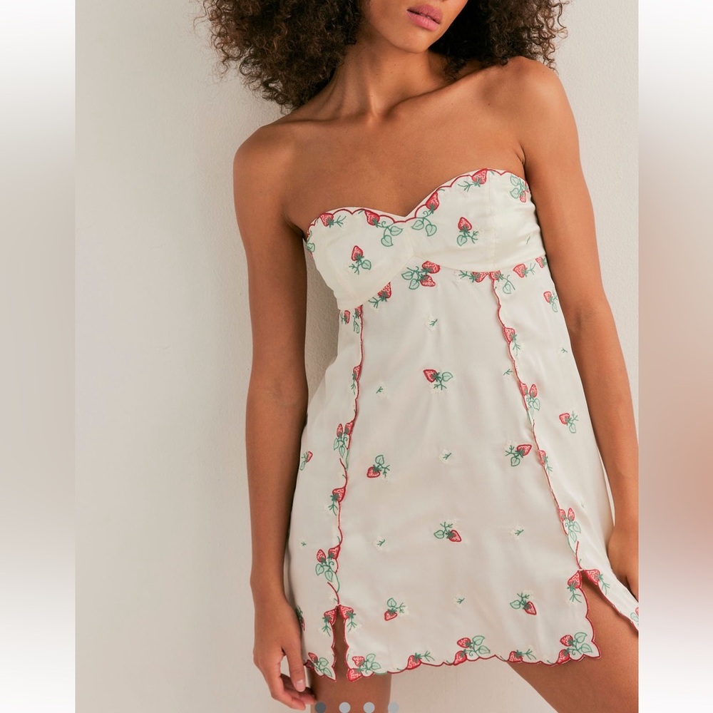 Free People strawberry Fields slip dress